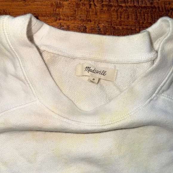 Madewell Heart Embroidered Crewneck Valentine’s Day Sweatshirt in Tie-Dye, M - Picture 2 of 7